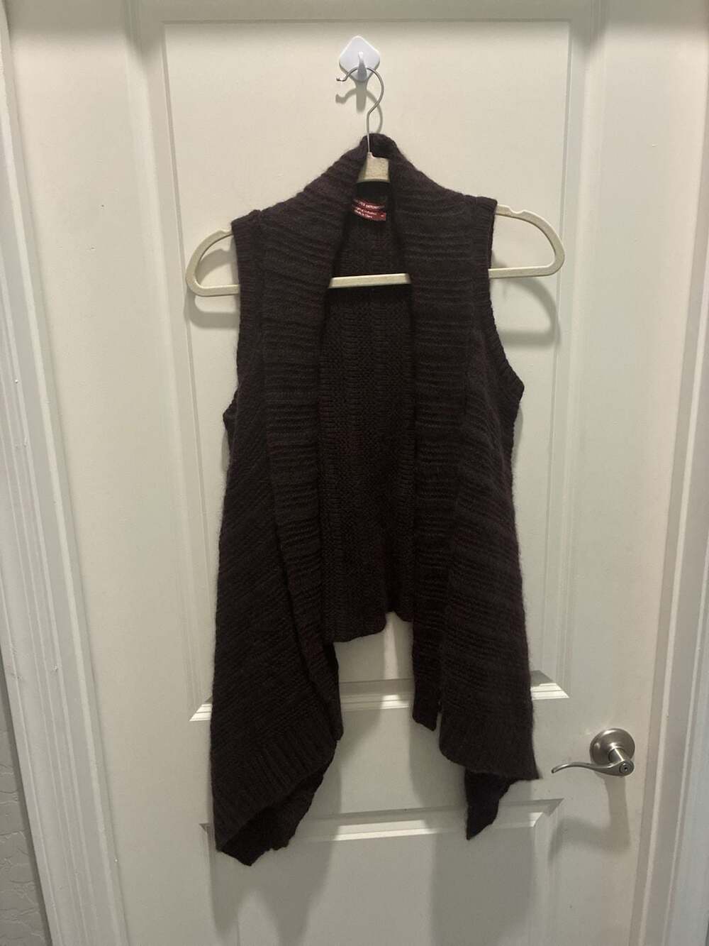 Comptoir des Cotonniers Leane Open Front Cardigan Vest Brown Size 1
